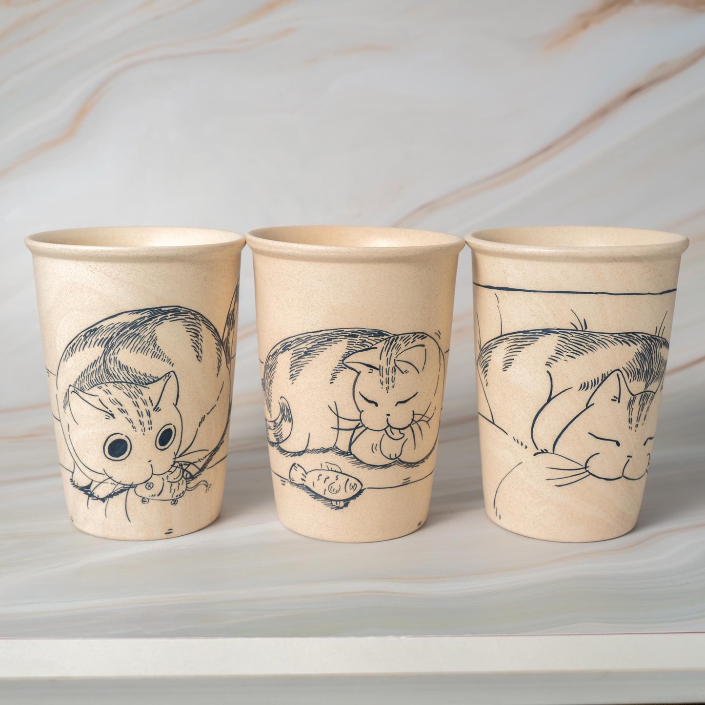 Lazy Cat Ceramic Tumbler — view 2