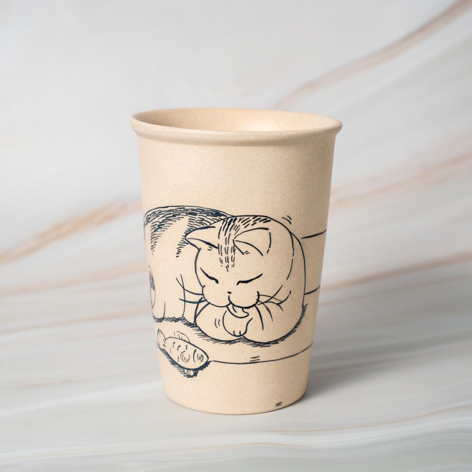 Lazy Cat Ceramic Tumbler — view 3
