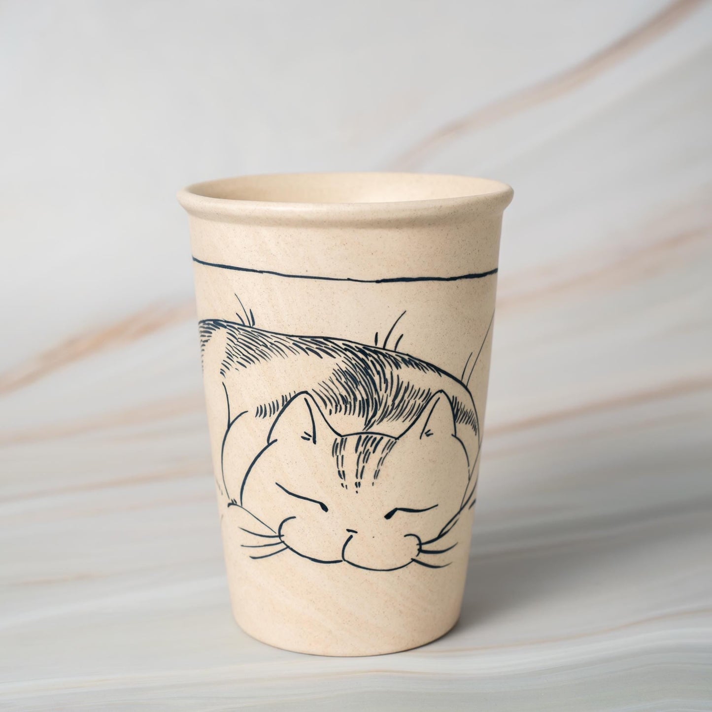 Lazy Cat Ceramic Tumbler — view 5