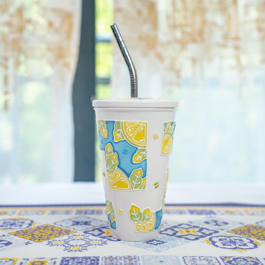 Summer Cat Lidded Tumbler — view 2