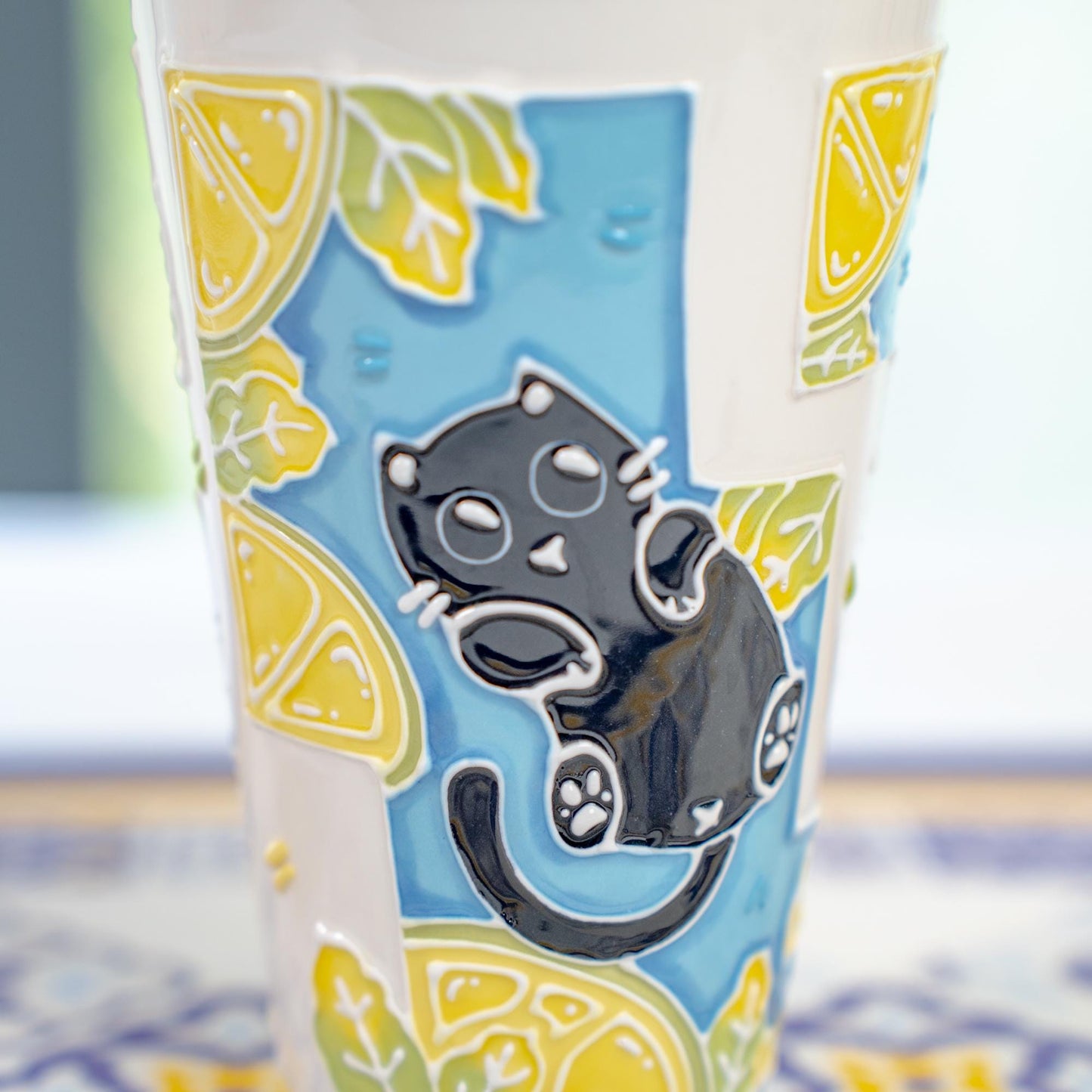 Summer Cat Lidded Tumbler — view 3