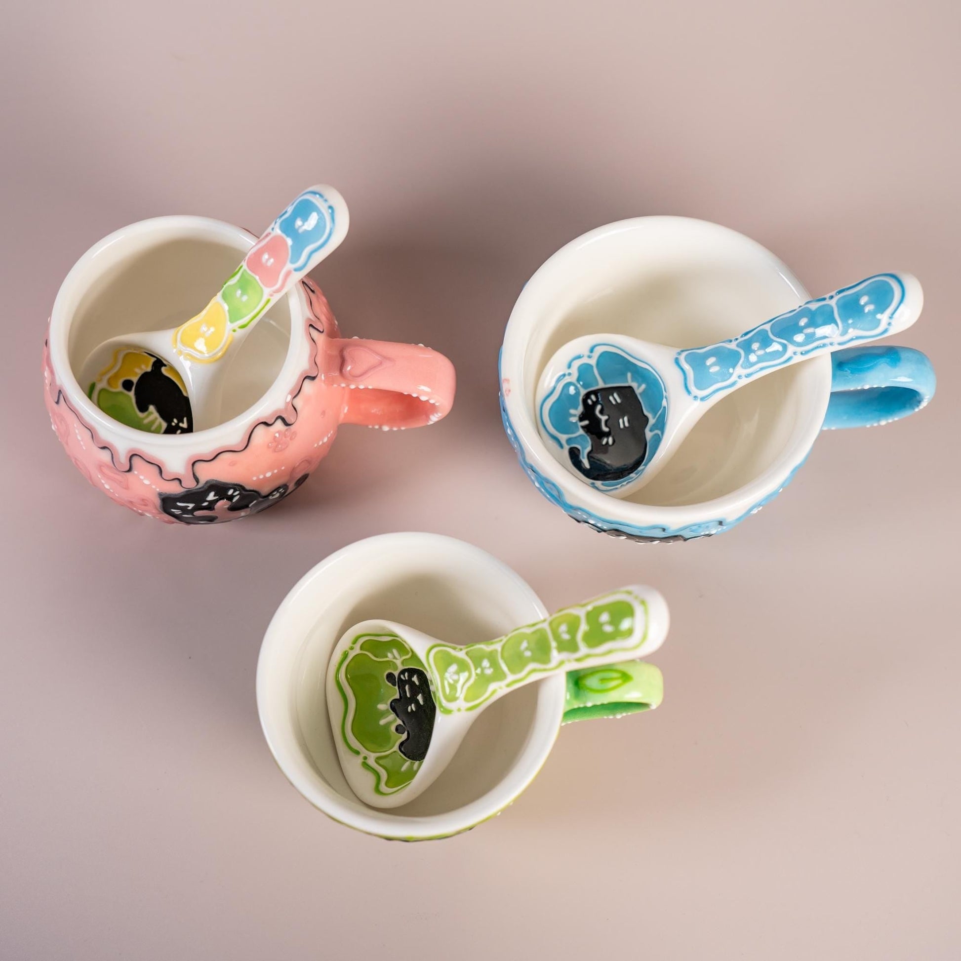 Black Cat Ceramic Spoons — view 3