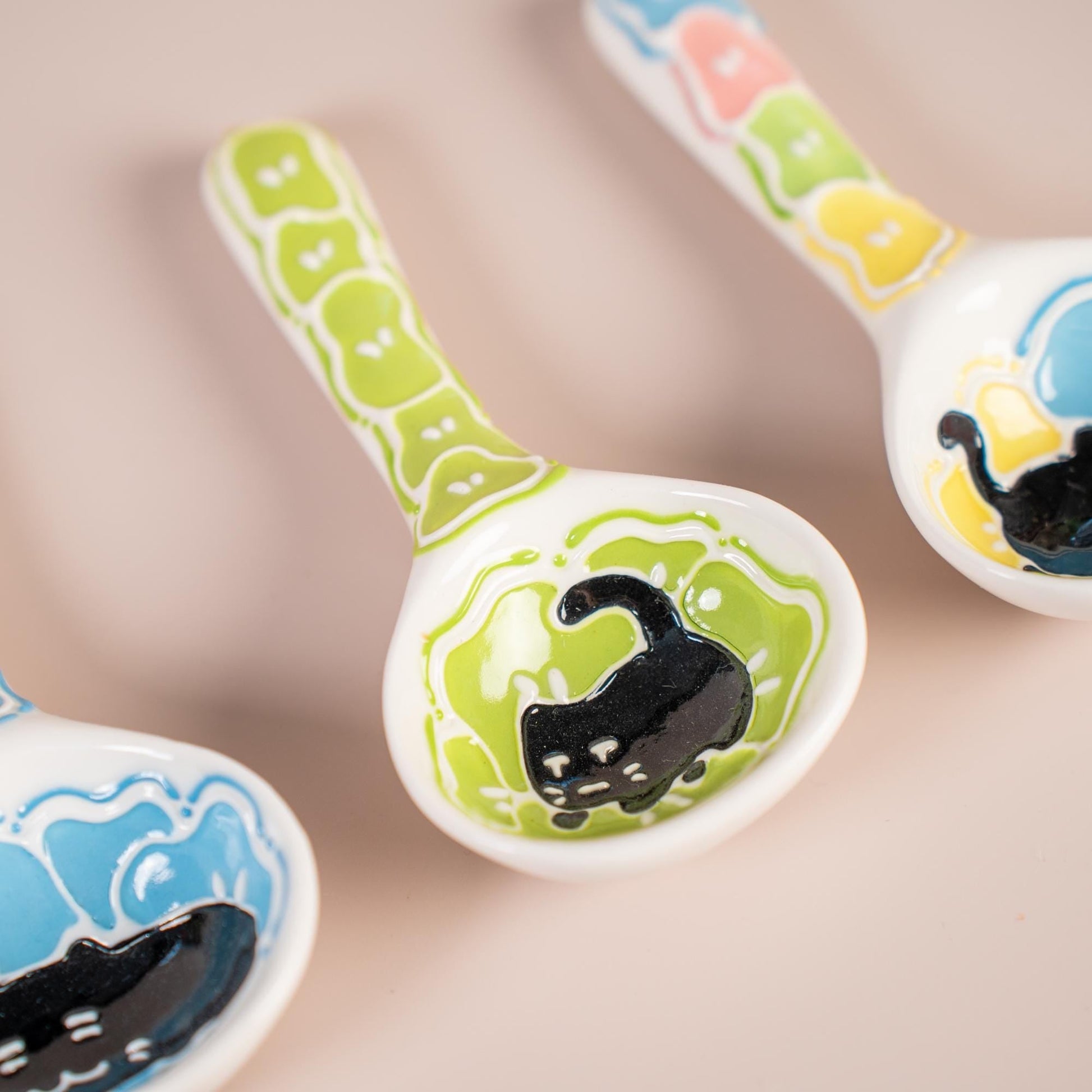 Black Cat Ceramic Spoons — view 4