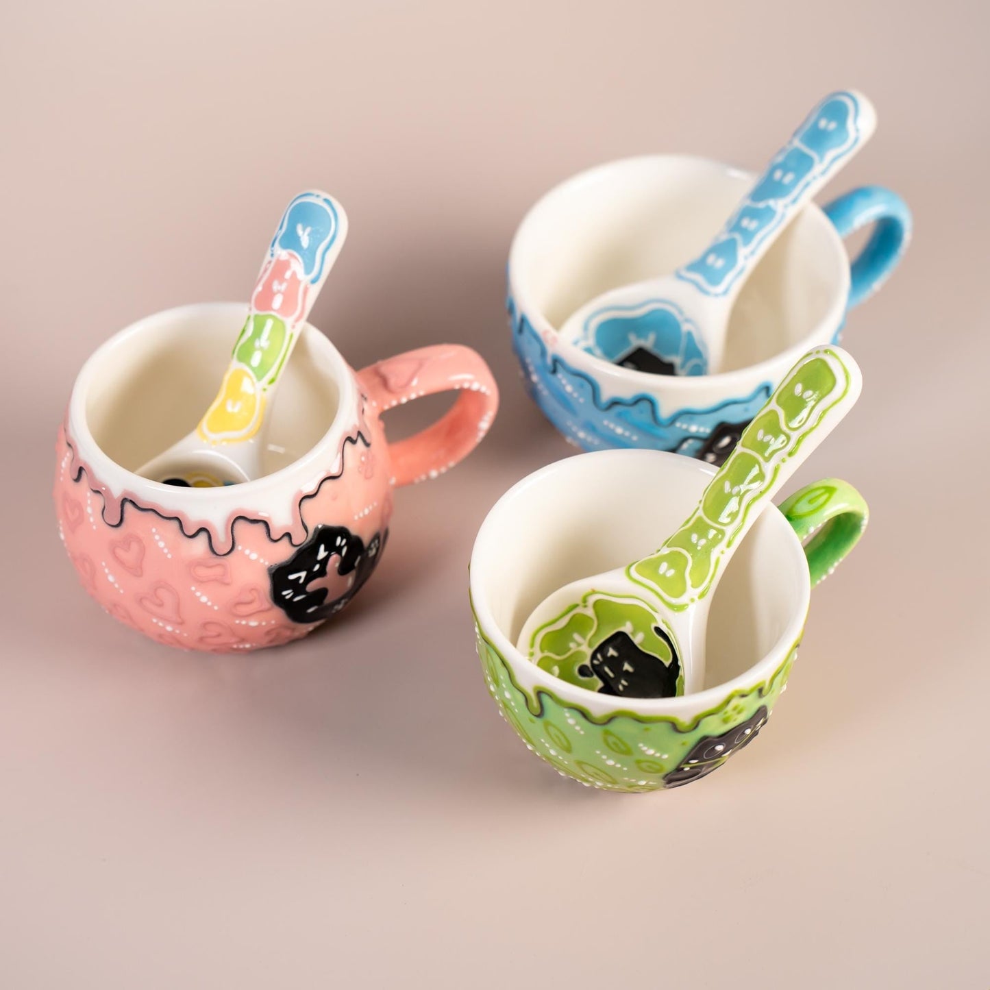 Black Cat Ceramic Spoons — view 5