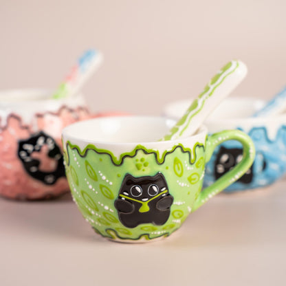 Black Cat Ceramic Spoons — view 10