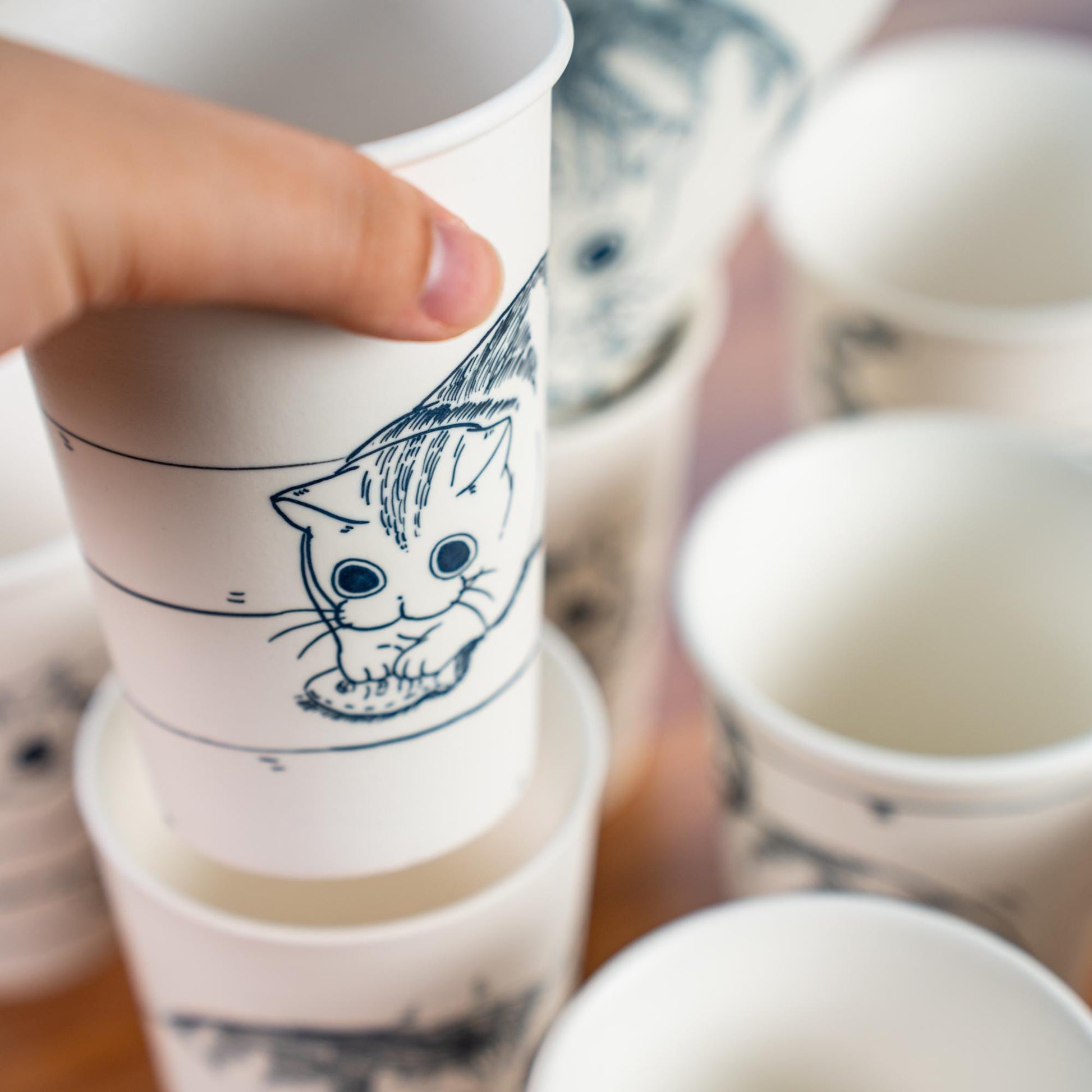 Orange Tabby Tea Cup — view 3
