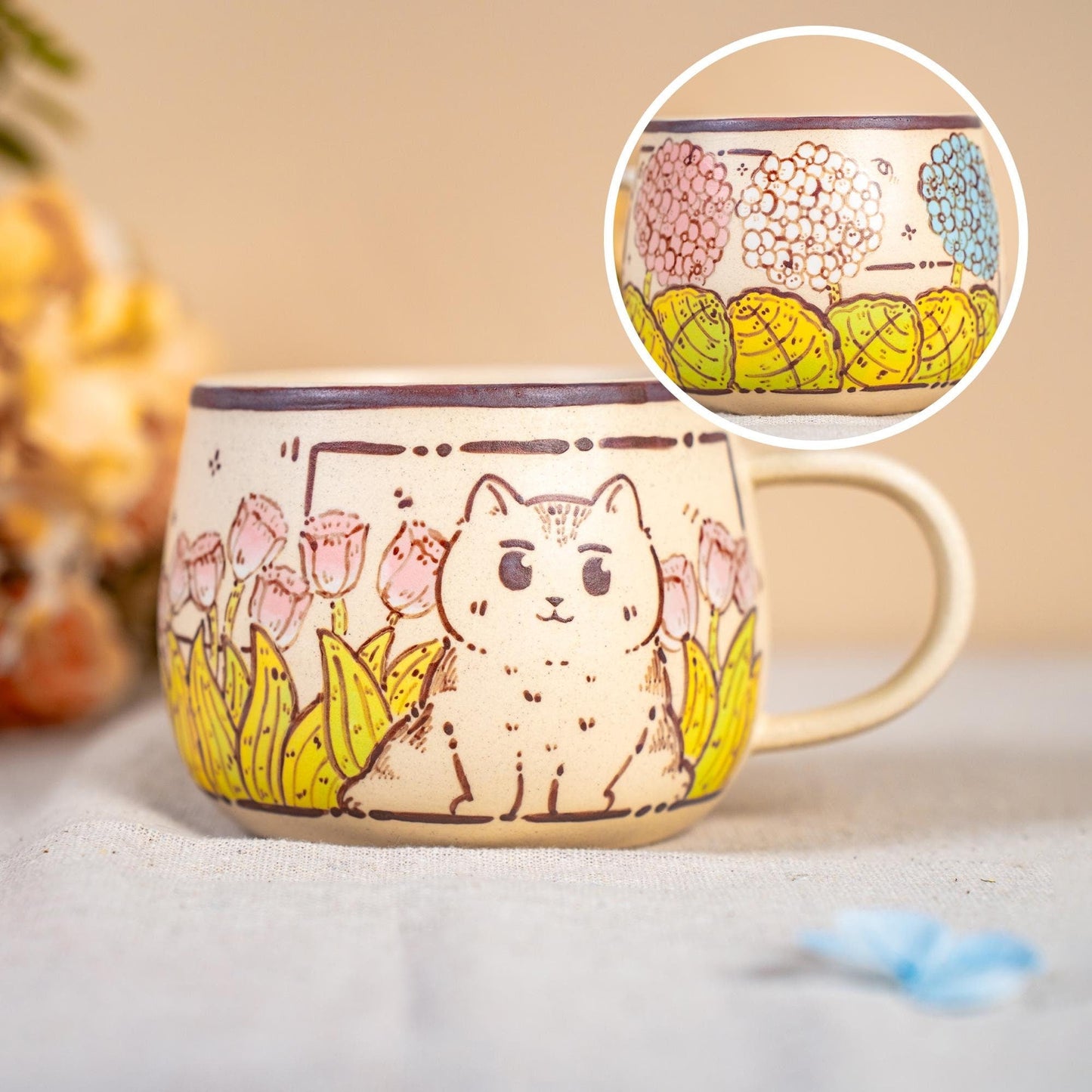 Playing Kitty Coffee Mug — view 1