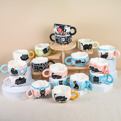 Black Cat Paw Espresso Cups — view 1