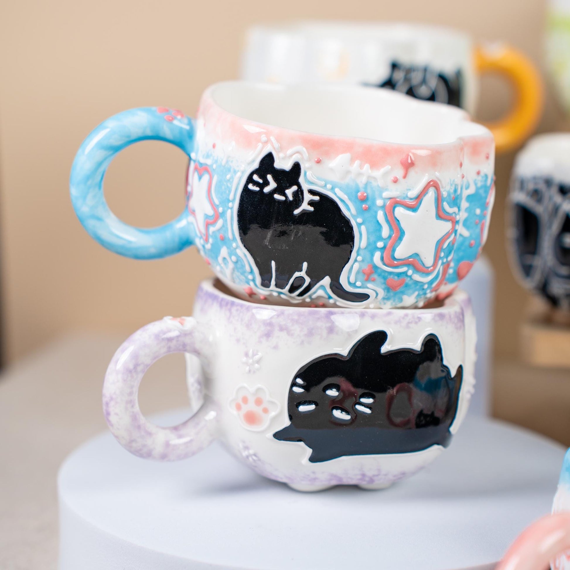Black Cat Paw Espresso Cups — view 6